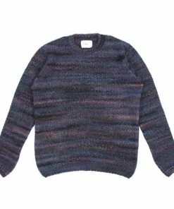 Folk Navy Highlight Crew Mottle Made In Portugal