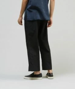 Folk Wide Trouser Japanese Cotton Black 7 Folk Wide Trouser Japanese Cotton Black