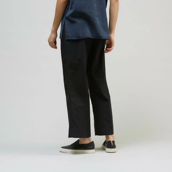 Folk Wide Trouser Japanese Cotton Black 5 Folk Wide Trouser Japanese Cotton Black