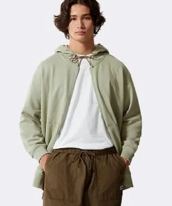 The North Face Heritage Zip Hoodie Tea Green
