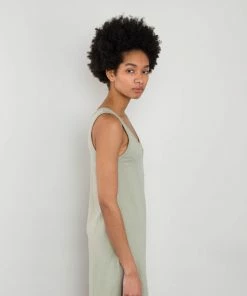 Folk Jersey Dress Olive