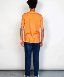 Folk Contrast Sleeve T-Shirt In Light Orange 11 Folk Contrast Sleeve T-Shirt In Light Orange