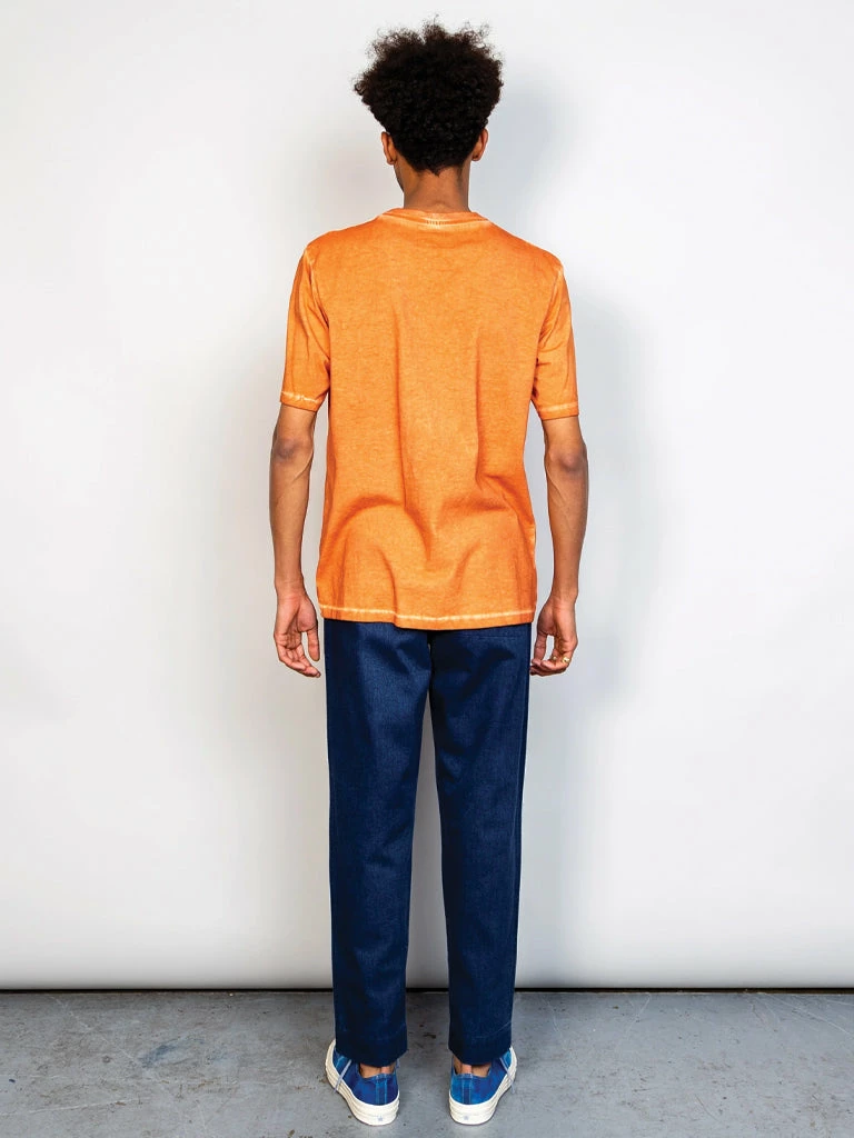 Folk Contrast Sleeve T-Shirt In Light Orange 6 Folk Contrast Sleeve T-Shirt In Light Orange