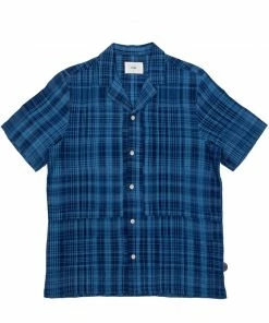 Folk Junction Shirt In Indigo Large Check