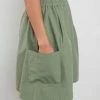 Folk Patch Pocket Skirt Olive Ripstop