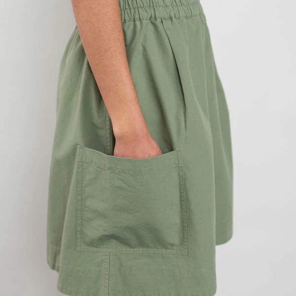 Folk Patch Pocket Skirt Olive Ripstop 3 Folk Patch Pocket Skirt Olive Ripstop