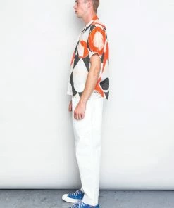 Folk Soft Collar Shirt In Movement Print