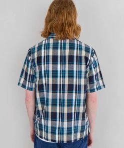 Folk Seoul Shirt In Yellow & Cyan Check 11 Folk Seoul Shirt In Yellow & Cyan Check