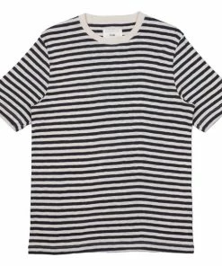 Folk Classic Stripe Tee Soft Black / Ecru