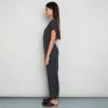 Folk Wrap Jumpsuit Charcoal 1 Folk Wrap Jumpsuit Charcoal