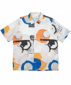 Folk Gabe Shirt In Ecru Multi Dot