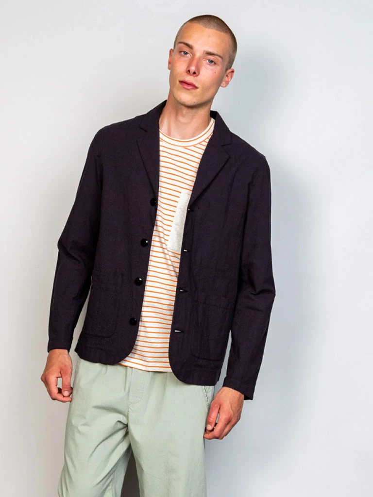 Folk Patch Jacket In Soft Black Crinkle 7 Folk Patch Jacket In Soft Black Crinkle