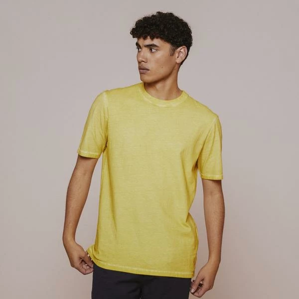 Folk Contrast Sleeve Tee Cold Dye Light Gold 3 Folk Contrast Sleeve Tee Cold Dye Light Gold