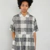 Folk Loom Dress In Milk & Black Alber Check