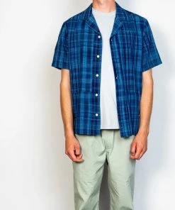 Folk Junction Shirt In Indigo Large Check