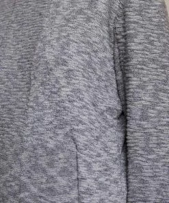 Folk Solid Navy Emboss Slub Crew Salt and Pepper