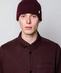 Folk Wool Cashmere Beanie In Oxblood