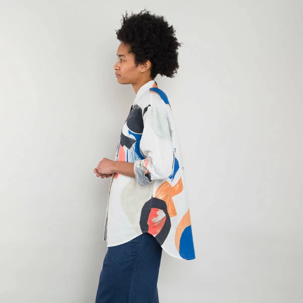 Folk Boyfriend Shirt Ecru Multi Dot 4 Folk Boyfriend Shirt Ecru Multi Dot