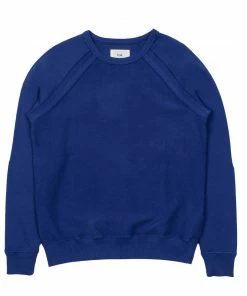 Folk Reworked Rivet Sweat In Bright Navy