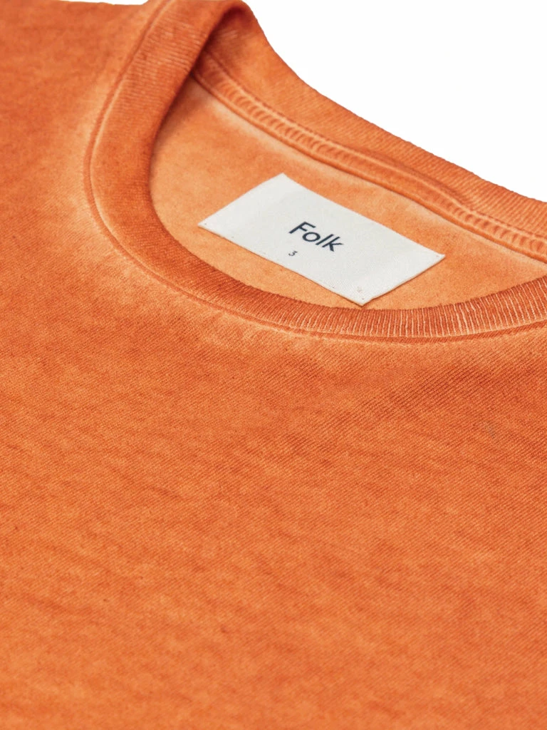 Folk Contrast Sleeve T-Shirt In Light Orange 8 Folk Contrast Sleeve T-Shirt In Light Orange