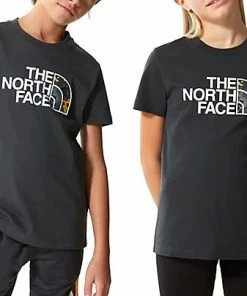 The North Face T-Shirt Easy Tee Junior Asphalt Grey/Summit Gold Camo Print 6 The North Face T-Shirt Easy Tee Junior Asphalt Grey/Summit Gold Camo Print