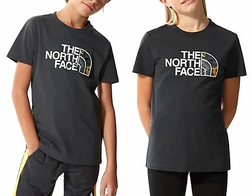 The North Face T-Shirt Easy Tee Junior Asphalt Grey/Summit Gold Camo Print 4 The North Face T-Shirt Easy Tee Junior Asphalt Grey/Summit Gold Camo Print