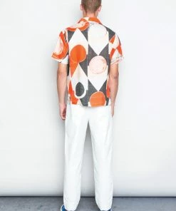 Folk Soft Collar Shirt In Movement Print