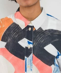 Folk Boyfriend Shirt Ecru Multi Dot 7 Folk Boyfriend Shirt Ecru Multi Dot