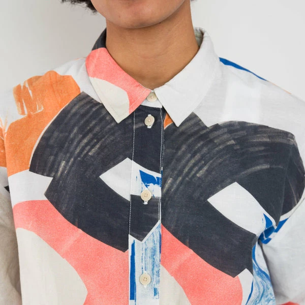 Folk Boyfriend Shirt Ecru Multi Dot 5 Folk Boyfriend Shirt Ecru Multi Dot