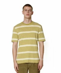 Folk Highlight Stripe Tee Chartreuse Soft Yellow