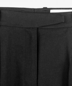 Folk Wide Pleated Trousers Black
