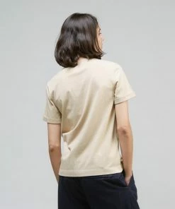 Folk Multi Stitch Tee Stone Last Piece