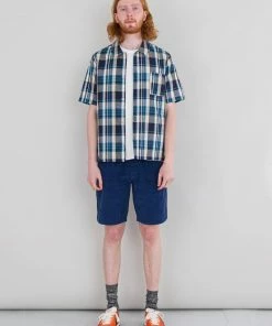 Folk Seoul Shirt In Yellow & Cyan Check 15 Folk Seoul Shirt In Yellow & Cyan Check