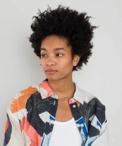 Folk Boyfriend Shirt Ecru Multi Dot