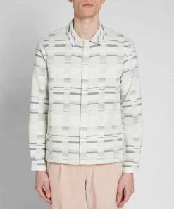 Folk Ratio Overshirt Multicolour Black / Ecru