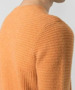 Folk Orange Signal Knit Sweater