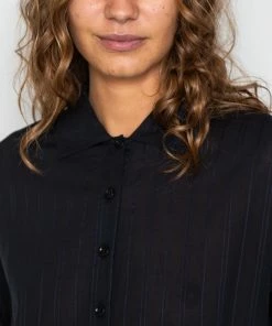 Folk Loom Dress In Black Navy