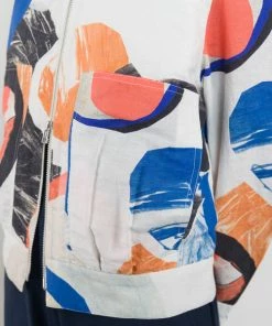 Folk Stack Jacket Ecru Multi Dot