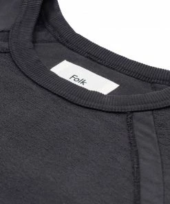 Folk Reworked Rivet Sweat In Soft Black