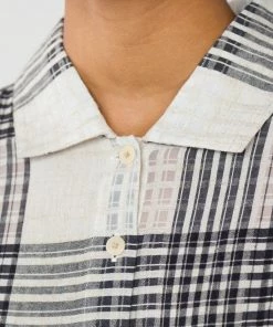 Folk Loom Dress In Milk & Black Alber Check