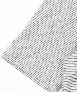 Folk Fine Stripe T-Shirt in Ecru & Navy