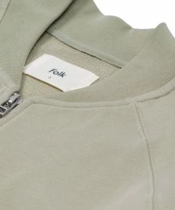 Folk Rivet Bomber In Light Olive