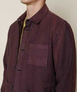 Folk Aubergine Plinth Jacket Made In Portugal
