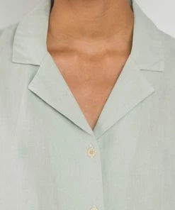 Folk Shirt Dress Olive