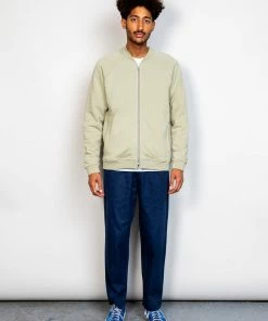 Folk Rivet Bomber In Light Olive