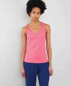 Folk Classic Vest In Tropical Pink