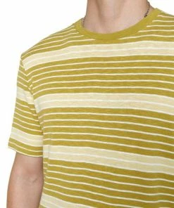 Folk Highlight Stripe Tee Chartreuse Soft Yellow