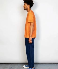 Folk Contrast Sleeve T-Shirt In Light Orange 10 Folk Contrast Sleeve T-Shirt In Light Orange