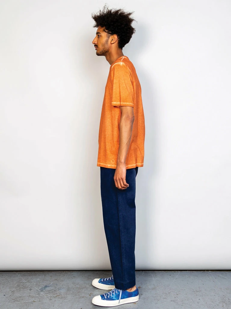 Folk Contrast Sleeve T-Shirt In Light Orange 5 Folk Contrast Sleeve T-Shirt In Light Orange