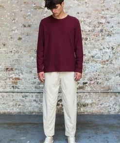 Folk Burgundy Textured Tee Long Sleeve 7 Folk Burgundy Textured Tee Long Sleeve